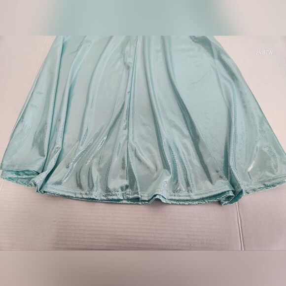 Urban Coco Shimmer Skirt Light Blue w/silver Dots Girls Size L NWT - Picture 6 of 8